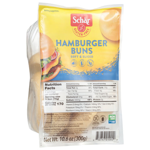 Schar Gluten-Free Hamburger Buns 10.6 oz