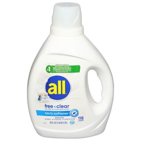 All Free Clear Fabric Softener 80 fl oz - 4 Pack