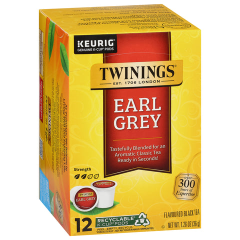 Twinings Earl Grey Black K-Cup Tea 1.26 OZ