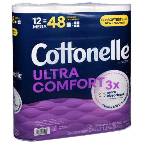Cottonelle Ultra Comfort 2-Ply Toilet Paper Mega 12 ea