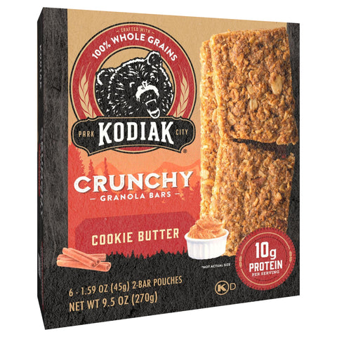 Kodiak Granola Bars Crunchy Cookie Butter 9.5 OZ