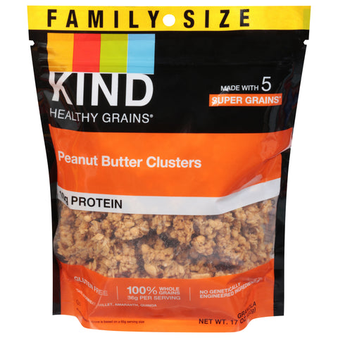 Kind Gluten Free Healthy Grains Peanut Butter - 17 OZ 6 Pack