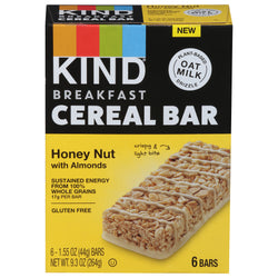 Kinds Honey Nut Breakfast Cereal Bar - 9.3 OZ 6 Pack