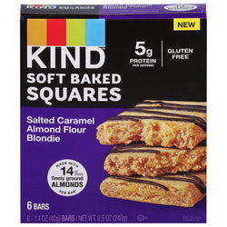 Kind Soft Baked Squares Salted Caramel Alomd Flour Blondie - 8.5 OZ 8 Pack