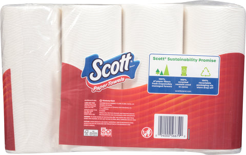 Scott One-Ply Choose-A-Sheet Fast Absorbing Paper Towels Double Rolls 8 ea