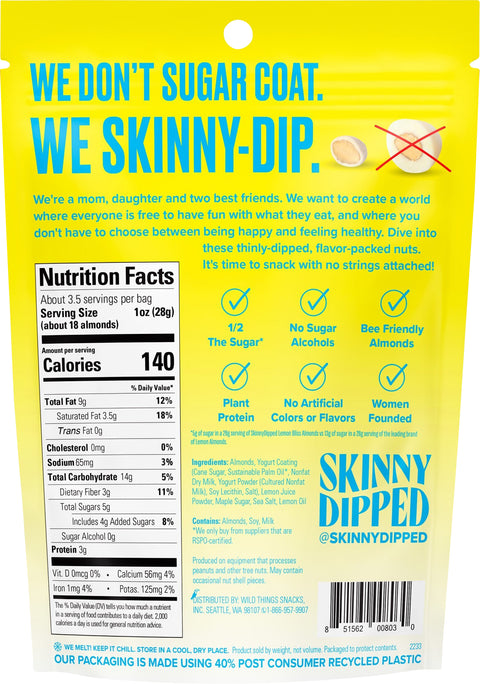 Skinny Dipped Almonds Lemon Bliss 3.5 OZ