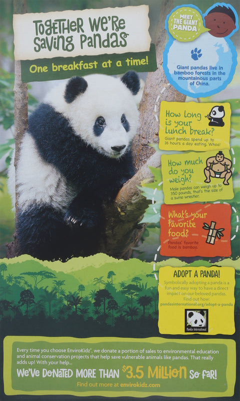 Envirokids Organic Gluten Free Peanut Butter Panda Puffs Cereal 10.6 OZ