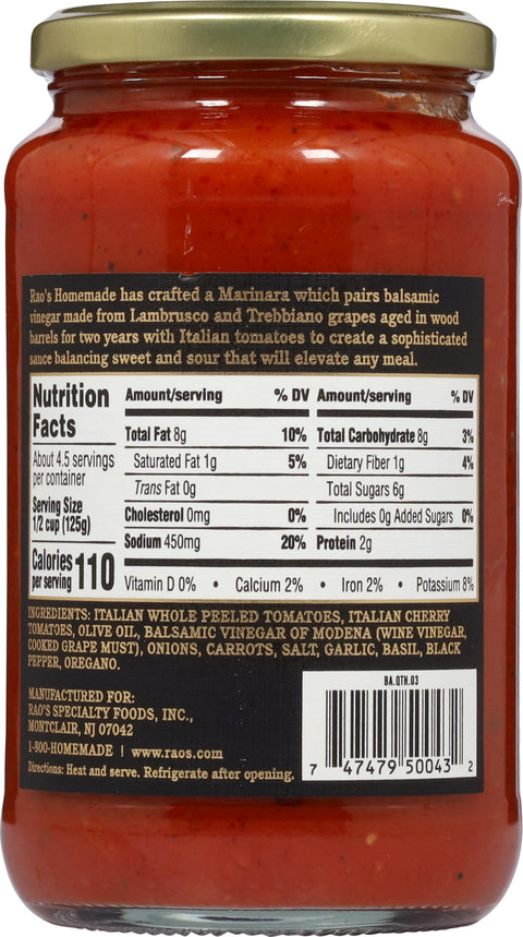 Rao's Homemade Balsamic Marinara 19 oz