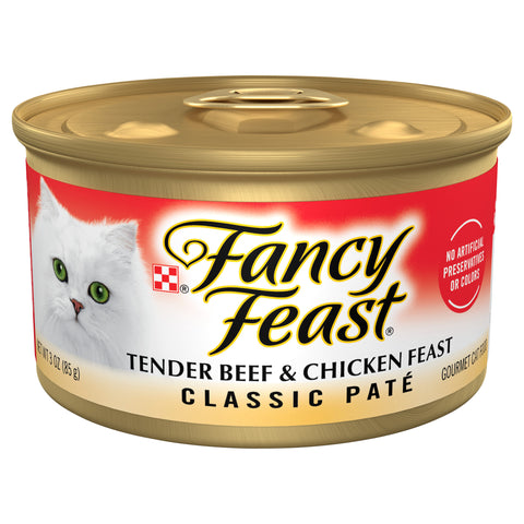 Fancy Feast Tender Beef & Chicken Cat Food 3 OZ