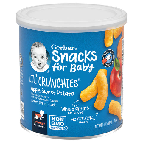 Gerber Graduates Lil Crunchies Snacks Apple & Sweet Potato 1.48 OZ