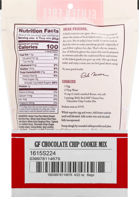 Bob's Red Mill Chocolate Chip Cookie Mix 22 OZ
