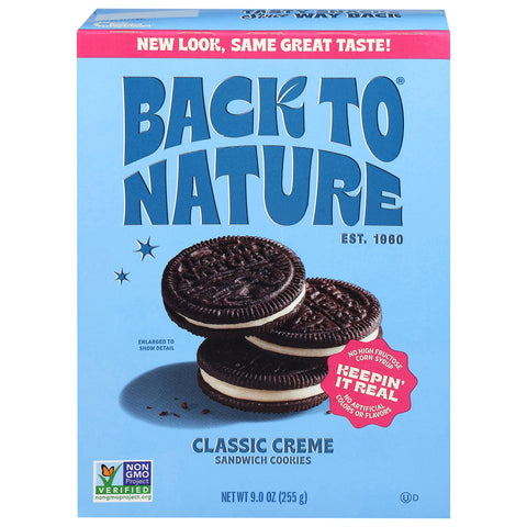 Back to Nature Classic Creme Sandwich Cookies 9.0 oz - 6 Pack
