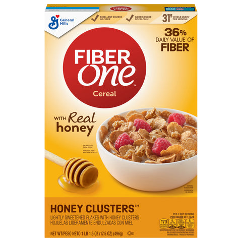 General Mills Fiber One Honey Clusters 17.5 OZ