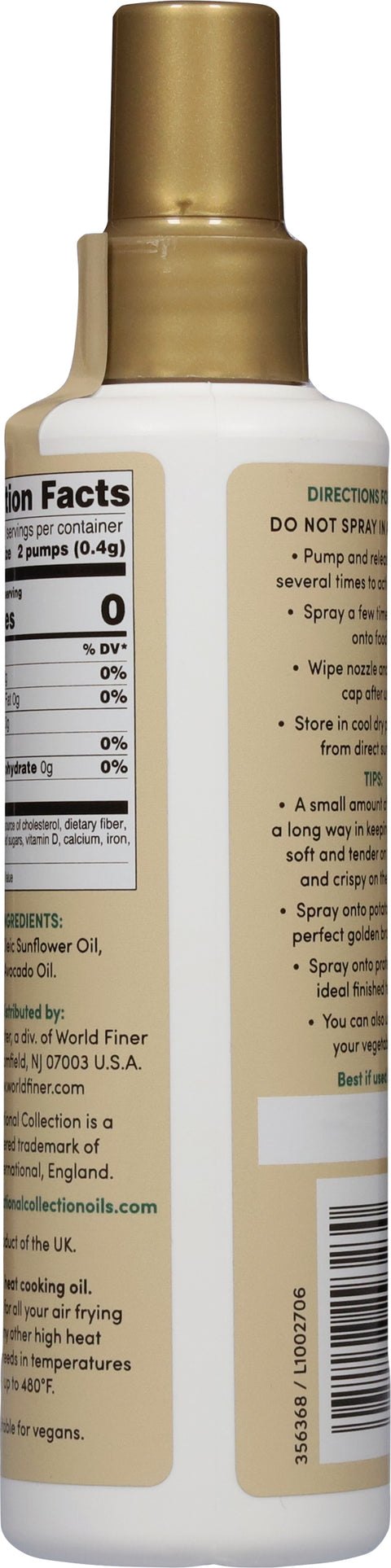 International Collection High Oleic Sunflower & Avocado Oil Air Fryer Spray Oil 6.7 fl oz