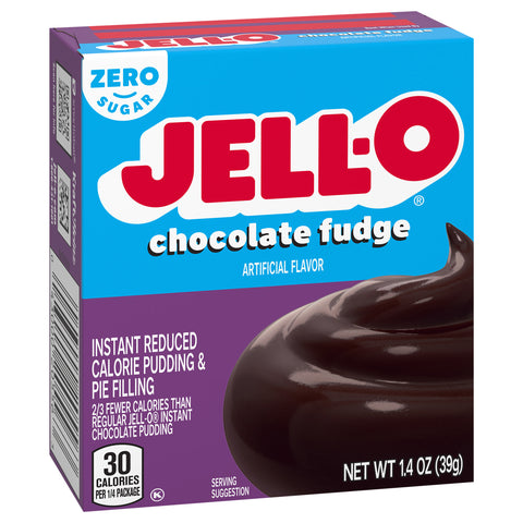 Jell-O Mix Pudding Instant Sugar Free Chocolate Fudge 1.4 OZ