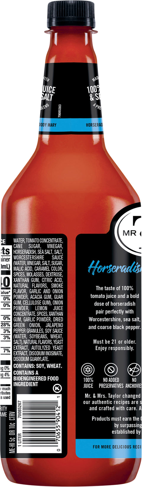 Mr. & Mrs. T Horseradish Bloody Mary Mix 33.8 FZ