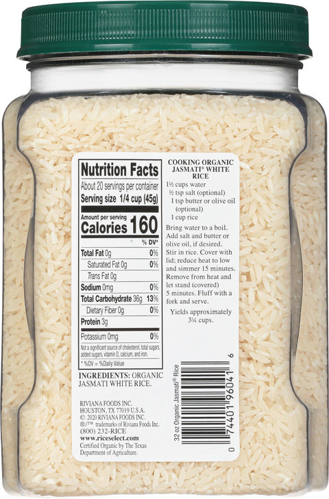 Rice Select Organic Jasmati Rice 32 OZ
