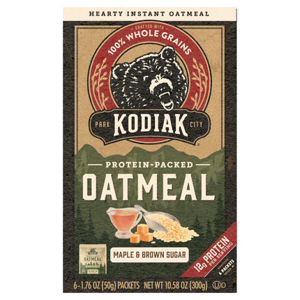 Kodiak Cakes Oatmeal Unleashed Maple And Brown Sugar - 10.58 OZ 6 Pack