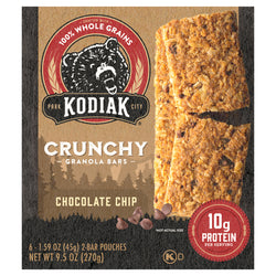 Kodiak Cakes Crunchy Granola Bars Chocolate - 9.5 OZ 12 Pack