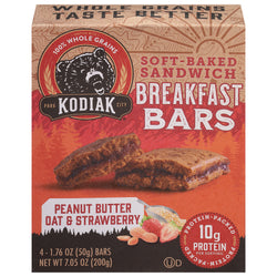 Kodiak Breakfast Bars Peanut Butter Oat - 7.05 OZ 12 Pack