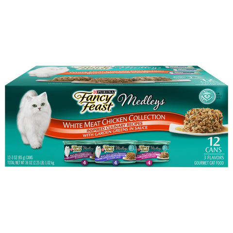 Fancy Feast Medleys White Meat Chicken Collection 36 OZ