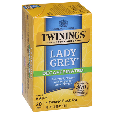 Twinings Decaffeinated Lady Grey Black Tea 20 CT