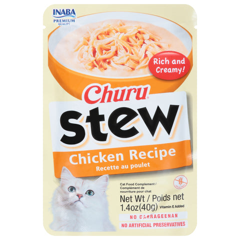 Inaba Churu Stew Chicken Recipe Cat Food Complement 1.4 oz - 1.4 OZ 24 Pack