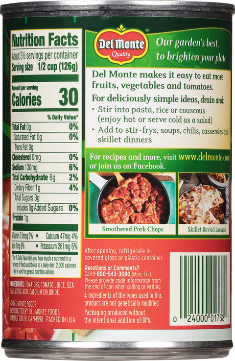 Del Monte Diced Tomatoes 14.5 oz