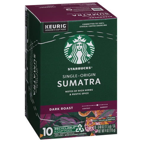 Starbucks Single-Origin Dark Roast Ground Sumatra Coffee 10