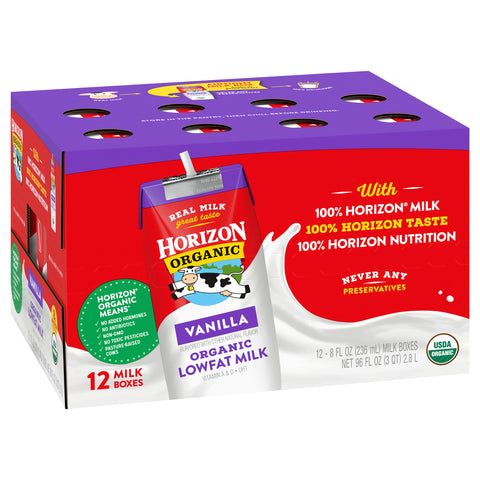 Horizon Organic Lowfat Vanilla Milk 96 FZ
