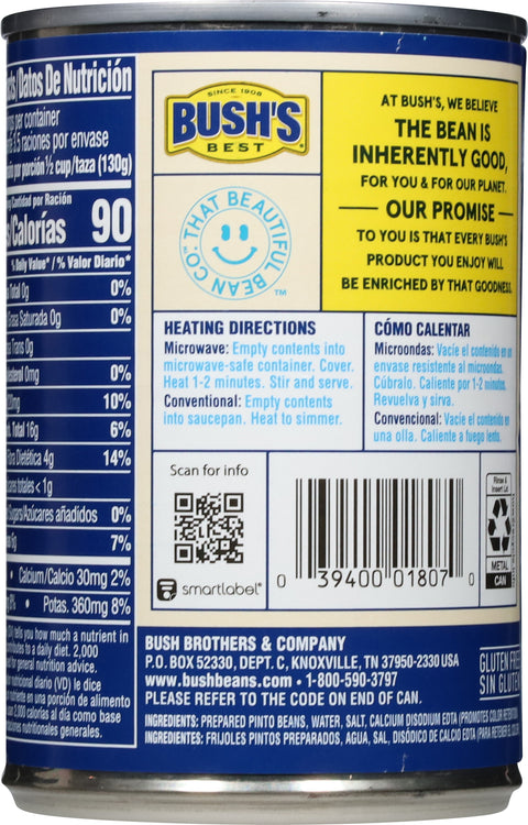 Bush's Beans Reduced Sodium Pinto 16 OZ
