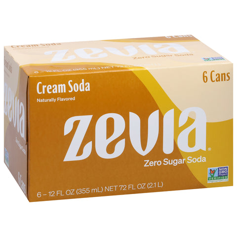 Zevia Zero Sugar Cream Soda  72 FZ