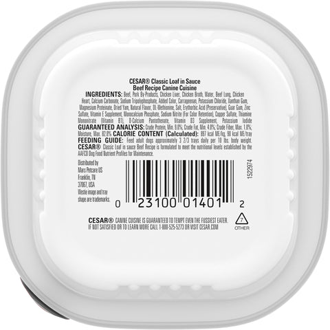 Cesar Dog Food Can Filet Beef In Sauce 3.5 OZ