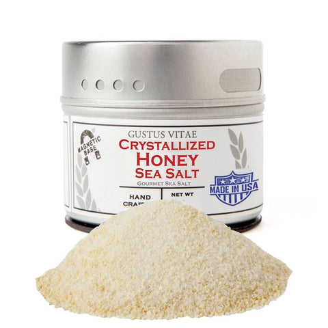 Gustus Vitae Crystallized Honey Sea Salt - 3 OZ 8 Pack