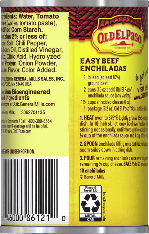 Old El Paso Red Enchilada Medium Sauce 10 OZ
