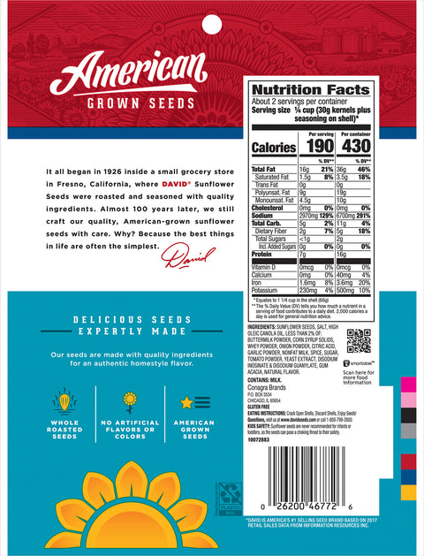 David Ranch Sunflower Seeds 5.25 OZ