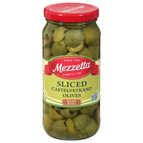 Mezzetta Sliced Castelvetrano Olives 8.25 oz - 6 Pack