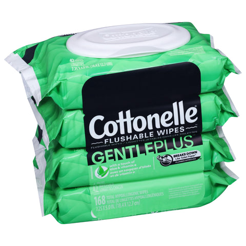 Cottonelle GentlePlus Flushable Wipes with a Touch of Aloe & Vitamin E 4