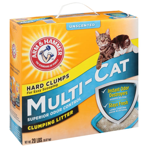 Arm & Hammer Cat Litter Multi-Cat Unscented 20 LB