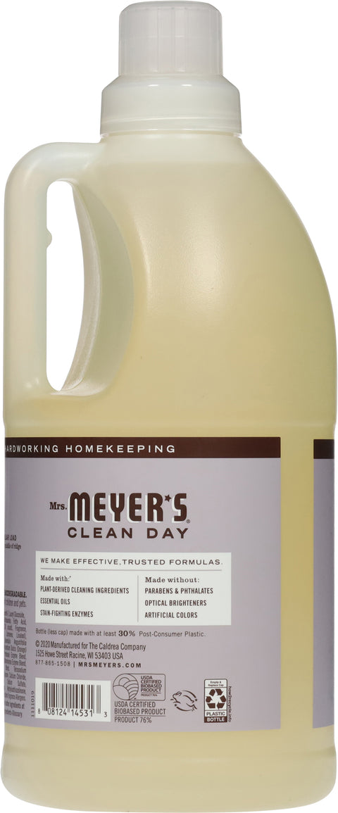 Mrs. Meyer's Clean Day Lavender Liquid Laundry Detergent 64 FZ