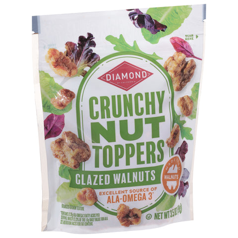Diamond Crunchy Glazed Walnuts Nut Toppers  3.5 OZ