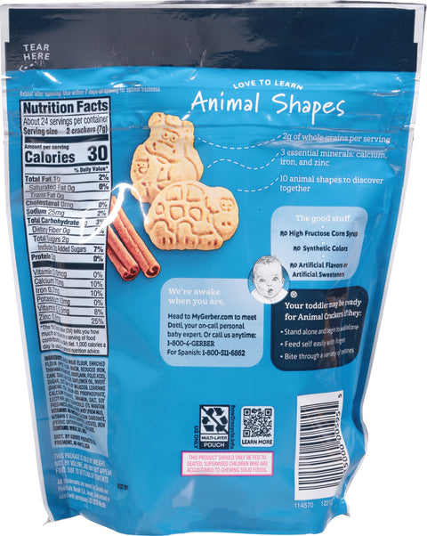 Gerber Graduates Animal Crackers Whole Grain Cinnamon Graham 6 OZ
