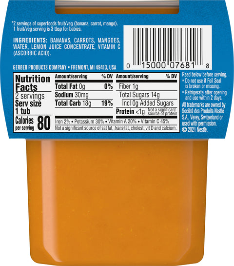 Gerber 2nd Foods Banana Carrot Mango 8 OZ