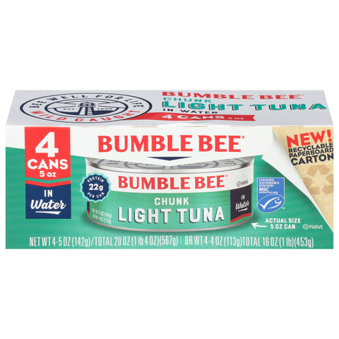 Bumble Bee Tuna Chunk Light In Water 20 OZ