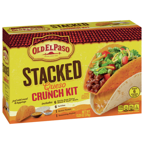 Old El Paso Stacked Queso Crunch Kit 13.25 OZ