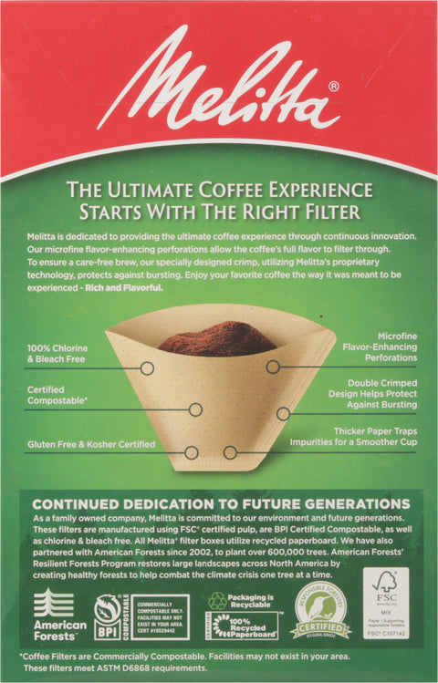 Melitta Filters #4 Brown 40 CT