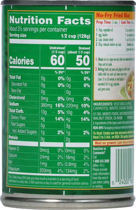 Del Monte Vegetables Specialties Peas & Carrots 14.5 OZ