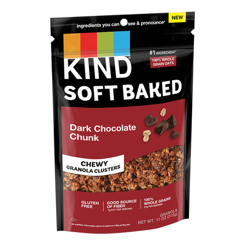 Kind Dark Chocolate Chunk Soft Baked Chewy Granola Clusters 11 OZ