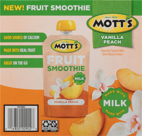 Mott's Vanilla Peach Fruit Smoothie 8