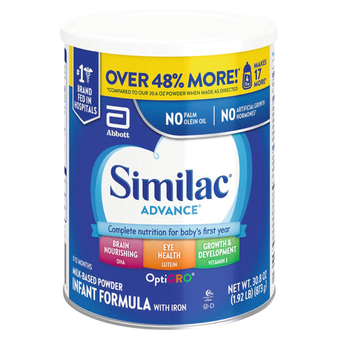 Similac Advance Birth-12 Months Milk-Based Powder Infant Formula with Iron 30.8 oz